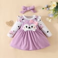 thumbnail image 2 of Mercatoo Toddler Girl Valentines Day Outfit Little Girls Valentine Dress Ribbed Shirts Heart Print Skirts with Headband, 2 of 5