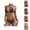 A, variant on Bikini Sets for Women Metal Chain Halter Triangle Bikini Top High Waisted Bottom Bathing Suits Swimsuit Swimwear