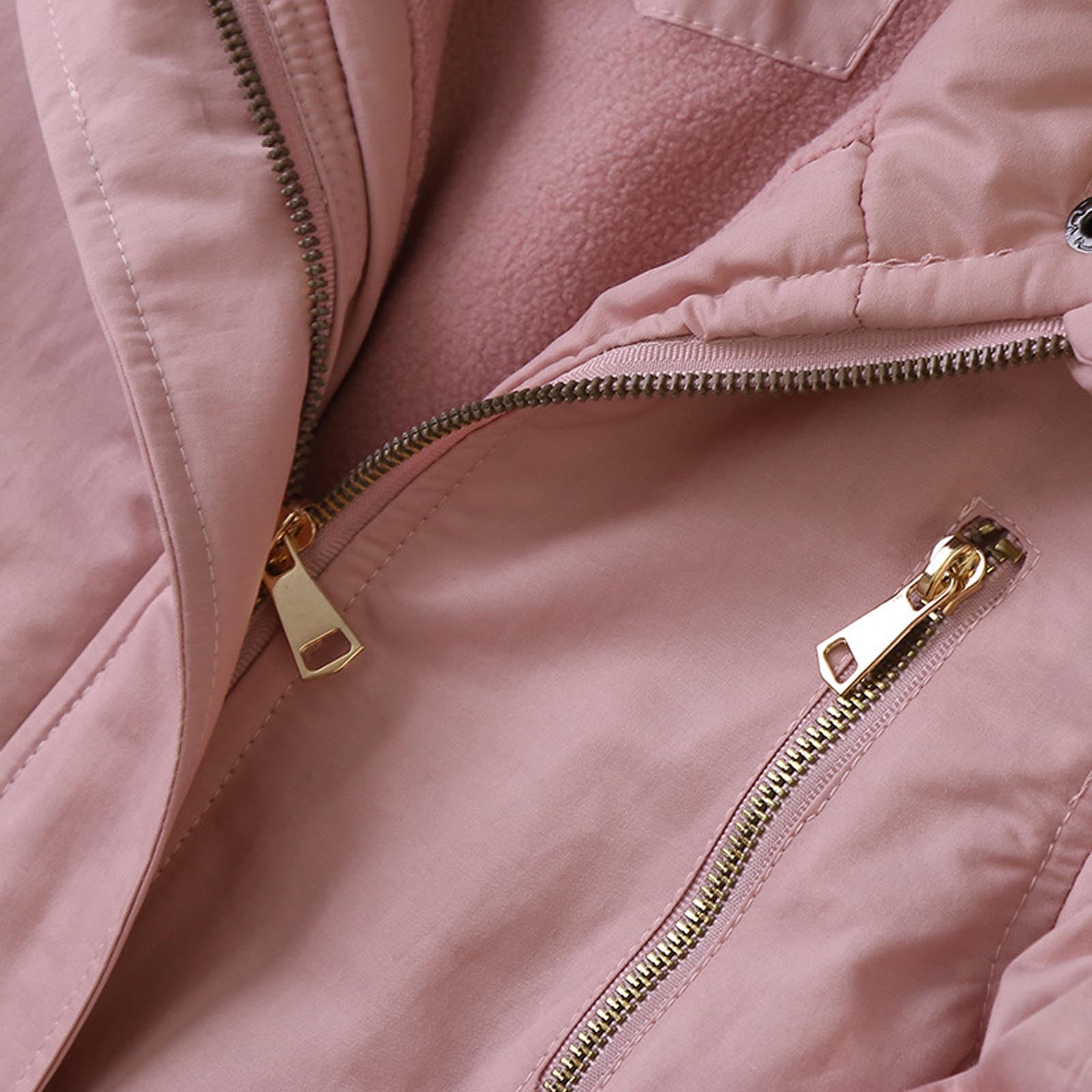 Odeerbi Toddler Winter Coat Kids Girls Outerwear Jackets Thickened Jackets Fleece Hoody Jackets Zip Up Coat Jacket Pink