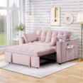 Pink Multifunctional 41 Sofa Bed with Cup Holder and USB Port Perfect