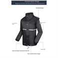 thumbnail image 1 of Ensemble Imperméable pour Homme Masque Imperméable Manteau de Pluie Extérieur Travail Randonnée Cyclisme Pêche Imperméable Manteau de Pluie Anti-Tempête, TTTG, 1 of 5