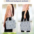 thumbnail image 4 of FORMRS Womens Corduroy Tote Bag Crossbody Shoulder Purse Handbag with Detachable Strap, Blue Octopus Pattern, 4 of 7