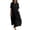 C-Black198, variant on Summer Beach Dresses Women Loose Fit Button Down Collared Short Sleeve Midi Dress Pleated Comfortable Linen A Line Versatile Dresses