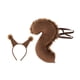 thumbnail image 2 of Conjunto de orejas y cola de ardilla, diadema de dibujos animados para Cosplay, aro para el pelo para graduación de Halloween Marrón, 2 of 10