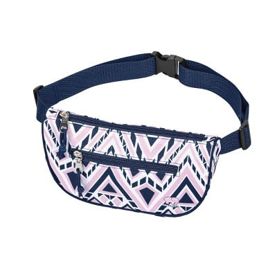 Ivory Ella Hip Pack - Pink/Blue Diamond Mosaic