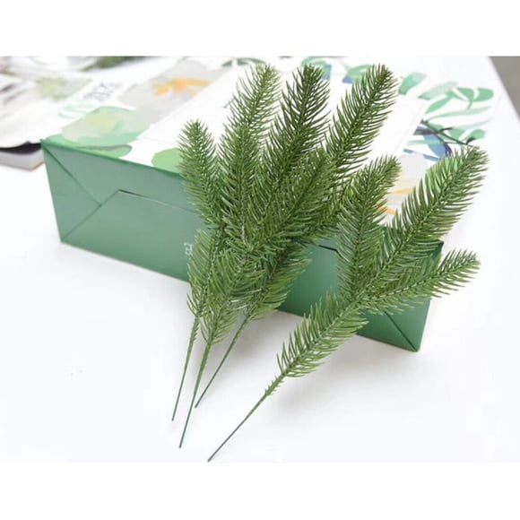 OUNONA 10 Pcs Winter Pine Picks Green Decoration for Photography Props