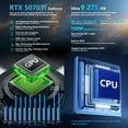 thumbnail image 3 of Thunderobot Zero 16 Pro 5070 Ti Gaming Laptop, 16" QHD+ 360Hz Hummingbird Display, Core Ultra 9 275HX, GeForce RTX 5070 Ti, 32GB DDR5, 2TB SSD, Per-Key RGB, FHD IR Camera, Wi-Fi 6E, Win 11 Home, 3 of 9