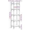 thumbnail image 4 of vidaXL Bookcase 5-Tier Black 40x30x154 cm Engineered Wood, 4 of 5
