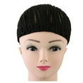 thumbnail image 1 of 1 pieza más fácil de coser trenzas de cornrow negras gorras de peluca de ganchillo gorras de peluca de red de cúpula de costura elástica para hacer pelucas trenzadas - talla S, 1 of 4