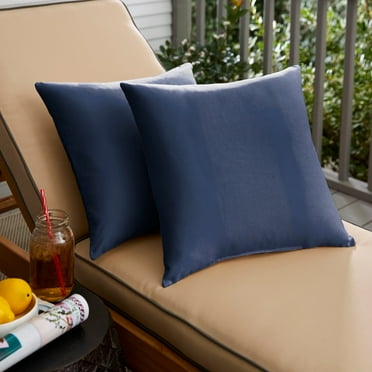 Sunbrella  Navy Indoor/ Outdoor Pillows 22 in, Set of 2