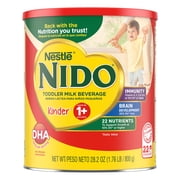NIDO Kinder 1+ Powder Beverage Mix, Immunity Toddler Milk with Vitamins A, C, D, Iron to Support Growth, 28.2 oz Canister