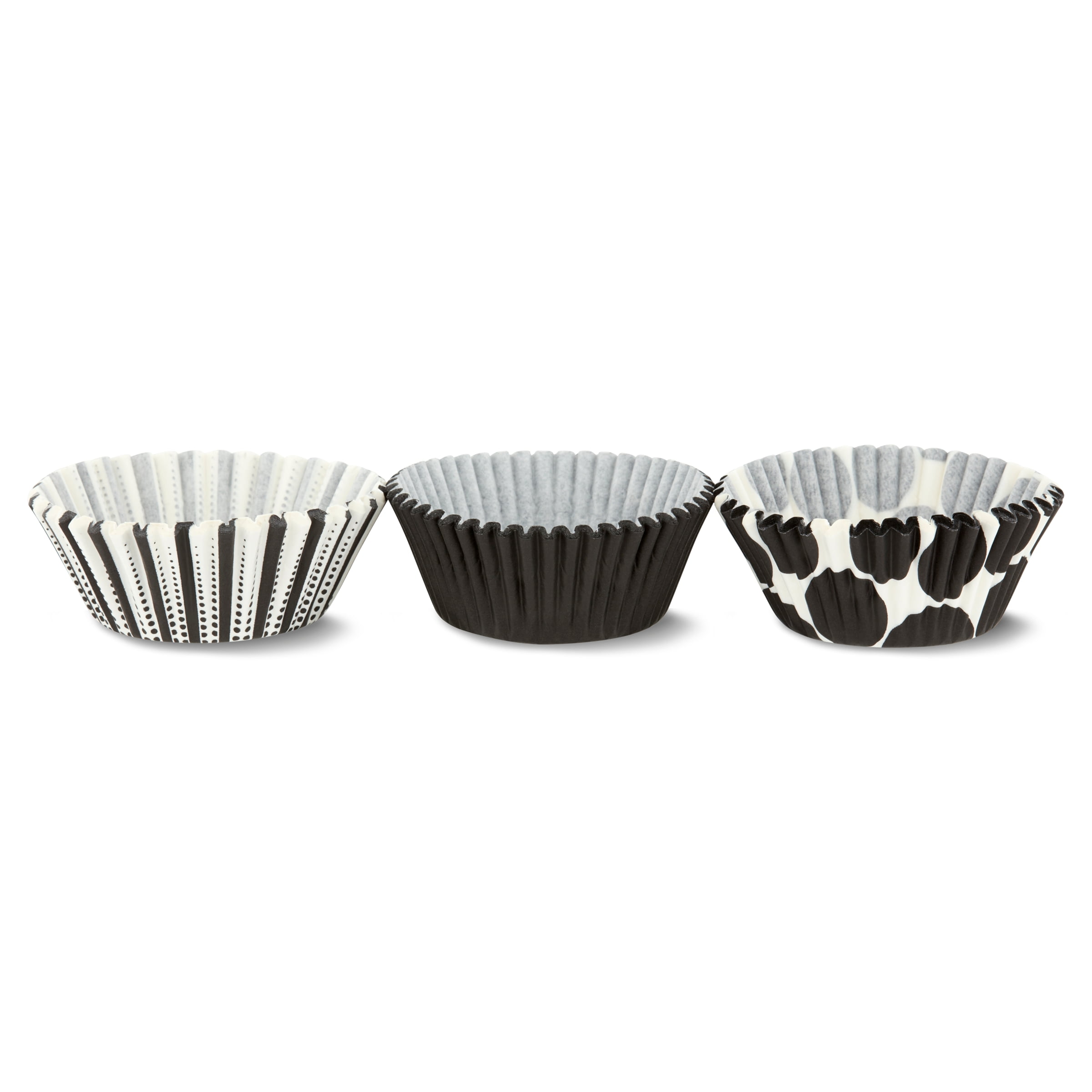 Great Value Black & White Cupcake Liners, 75 Count