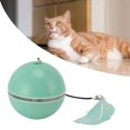 thumbnail image 1 of Cat Toys Ball,360 Degree Rotation Interactive Cat Toys Ball With Feather And Bell USB Rechargeable Electric Rolling Ball Toy Cat Smart Automatic Teaser For Cats, 1 of 8