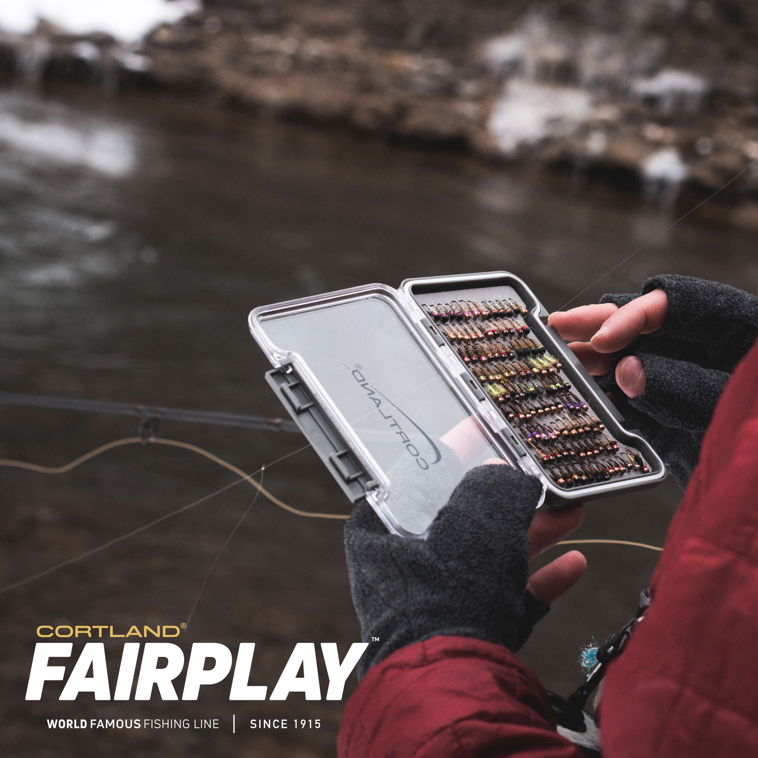 (3 pack) Cortland Fairplay Slit Foam Fly Box, 9-Row, Clear Hard Plastic Lid, 1lb 103 Fly Capacity, 665132