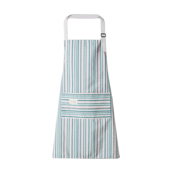 Adjustable Apron Green - Travelwant Adjustable Bib Pinstripe Apron with Pocket Cooking Kitchen Aprons for Couple Bbq Painting