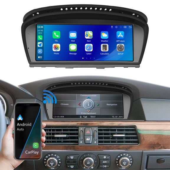 Car Audio Receivers for BMW 3 Series E90 E91 E92 E93 2005-2009 CCC System Wireless Carplay Bluetooth/Siri/Support Rear Camera