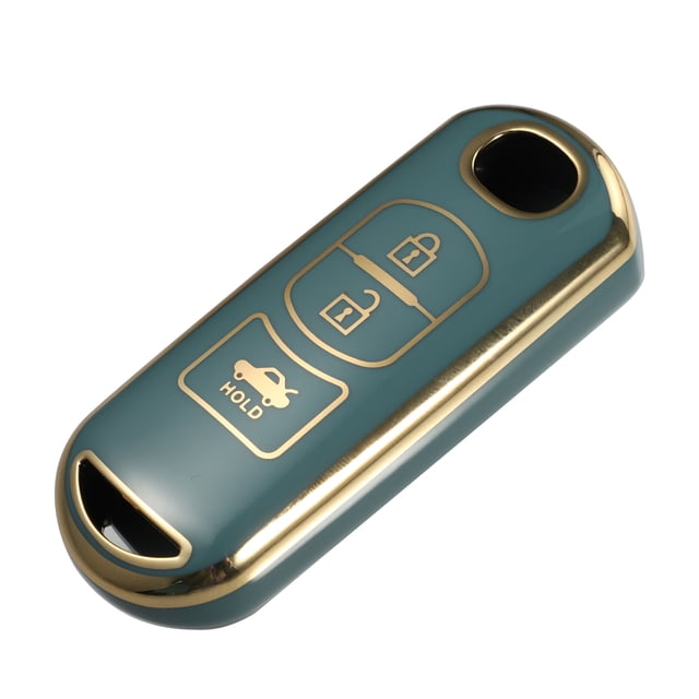 Cubierta de mando a distancia de entrada sin llave de 3 botones de TPU para Mazda 2 3 6 CX3 CX4 CX5 CX7 CX9 azul