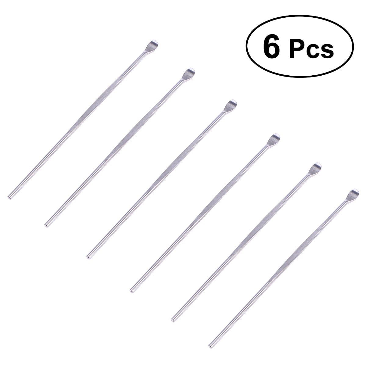 6pcs Stainless Steel Earpicks Curette Ear Wax Remove Tool