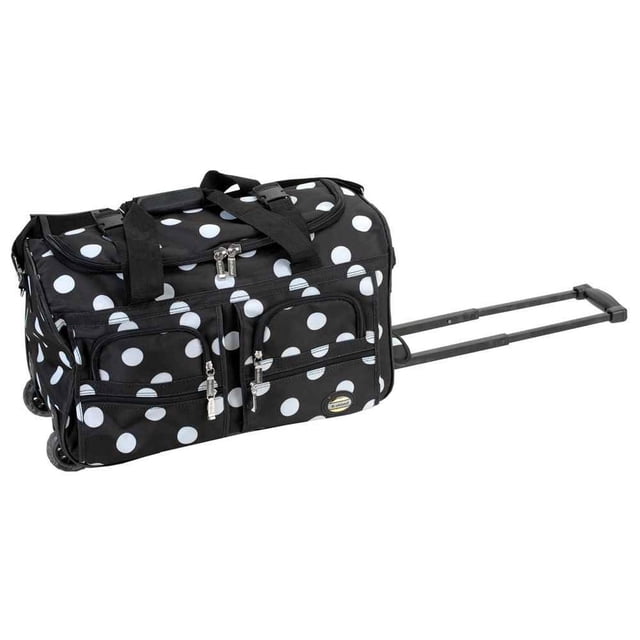 Bolsa de Lona con Ruedas Rockland Negro Blackdot