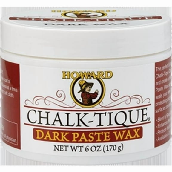 Howard Products Chalk-Tique Dark Paste Wax – Dark Wax Polish – Distress and Enhance your Home Décor Chalk Paint Project - 6 oz