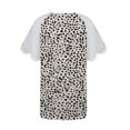 thumbnail image 4 of Mujeres Tops Casual verano encaje manga corta Split cuello túnica impresa camisetas camisetas Tops OAVQHLG3B Store lin121212, 4 of 4