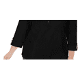 thumbnail image 3 of Karen Scott Women's Petite Largeus Size Cotton 3/4-Sleeve Polo Top Black Size 0X, 3 of 3