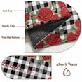 thumbnail image 6 of Round Area Rug 3 Ft, Roses Valentine's Day Washable Non-Slip Circle Carpet for Living Room/Bedroom, Farmhouse Floral Truck Plaid Low-Profile Small Floor Mats Collection Rugs for Indoor, 6 of 7