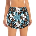 thumbnail image 2 of Goofa Lilies Flowers Printed Women 2 in 1 Running Shorts,Quick Dry Athletic Workout Shorts,High Waisted Athletic Shorts with Liner Pockets-Medium, 2 of 9