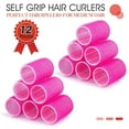 thumbnail image 2 of Hair Curlers Rollers, 12 PCS Hair Rollers Hair Curlers Self Grip Holding Rollers for Medium Thick Fine Thin Hair Bangs Volume, 1.73 inch (Random Color), 2 of 8