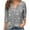 A89 Gray, variant on Sequin Quarter Zip Pullover Women Tops 3/4 Sleeve V Neck Glittery Loose Blouse for Casual Party, Date Night