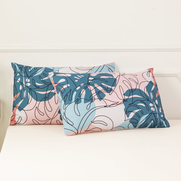 3D Tropical Leaves Juego de Funda de Edredón Juego de Funda Nórdica Fundas de almohada 608
