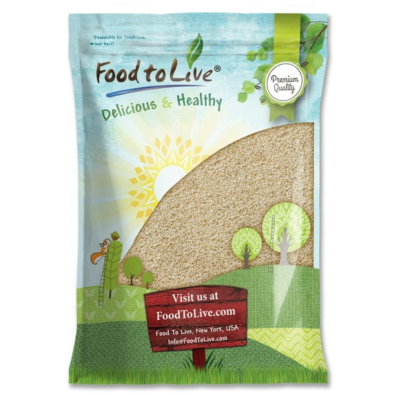 Hulled Sesame Seeds, 8 Pounds — Kosher, Raw, Vegan — by Food to Live