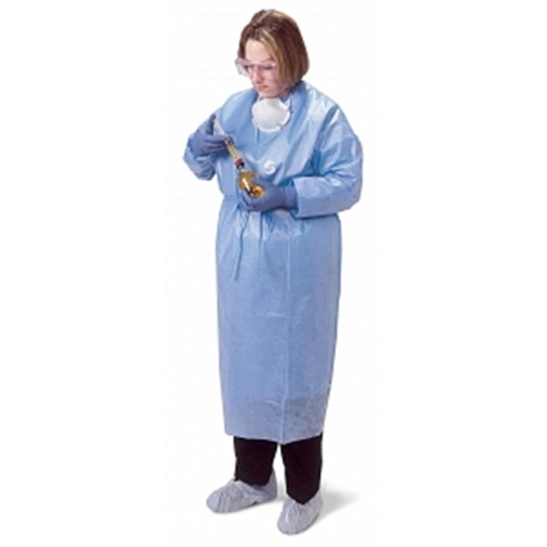 ChemoPlus PolyCoated Impervious Gowns, Blue, Large