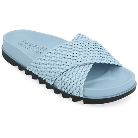 

Journee Collection Womens Gretie Flatform Treaded Slide Sandal