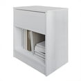 thumbnail image 3 of CraftPorch  Simple Clean-Lines One Drawer Nightstand White, 3 of 5