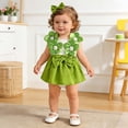 thumbnail image 2 of JAJAHO Toddler Baby Girl Clothes Infant Girls Bodysuits Sleeveless Floral Bowknot Romper Dress With Headband 2PCS Set Cute Stylish One-Pieces, 2 of 9