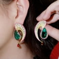 thumbnail image 5 of EOEMY Statement Yellow Topaz Cz Water Drop Dangle Earrings For Femme Pageant Jewelry, 5 of 9