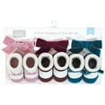 thumbnail image 2 of Hudson Baby Infant Girl Headband and Socks Giftset, Burgundy Pink Teal, One Size, 2 of 5