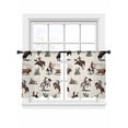 thumbnail image 2 of Western Cowboys Sheer Curtains 45 Inches Length 2 Panels Set, Window Sheer Curtains for Living Room/Bedroom, Beige Vintage Country Cactus Light Filtering Rod Pocket Curtain 52''x45''x2, 2 of 8