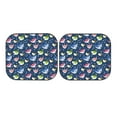 thumbnail image 7 of Balery 2 Piece Colorful Cartoon Shark Car Windshield Sun Shade|Foldable Front Windshield Shade for Car Front Window for Most Sedans SUV Truck-Small, 7 of 7
