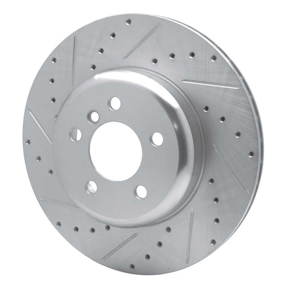 Dynamic Friction Company 631-31114L DFC Brake Rotor - Drilled And Slotted - Silver