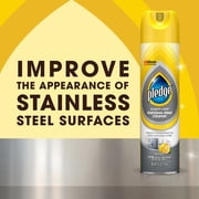 Pledge Expert Care Stainless Steel Polish, Fridge Spray, Lemon Scent, 9.7oz