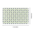 thumbnail image 2 of Bathroom Rugs Non Slip Washable - Green Gray Geometric Pattern Kitchen Mats for Floor, Area Rugs for Entryway Rugs Indoor, Laundry Bathroom Room Door Rug with Rubber Backing 20x31.5in, 2 of 8