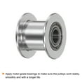 thumbnail image 4 of Uxcell 10pcs 2GT Idler Pulley 5mm Bore 18mm Dia. Aluminum Timing Belt for 10mm Width Belt 3D Printer, Silver Tone, 4 of 6