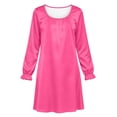 thumbnail image 4 of ATOGUTA Long Sleeve Dress For Girls Crewneck A-Line Fall Casual T-Shirt Dresses Hot Pink, Size 5T-15, 4 of 7