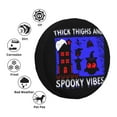 thumbnail image 6 of DouZhe Waterproof Spare Tire Cover, Halloween Spooky Vibes Prints Adjustable Wheel Covers Fit for Jeep Trailer RV SUV Car, 16 inch, 6 of 7