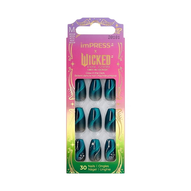 Kiss imPress - Wicked - Unleash Your Magic - 30 Nails - Medium - Coffin