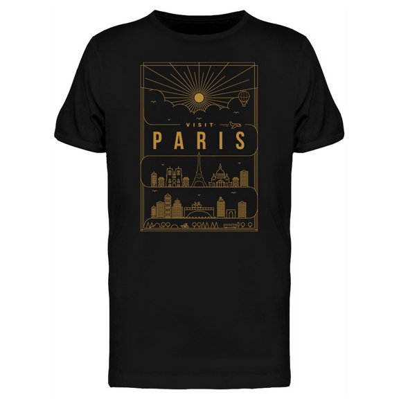 Shining Paris T-Shirt Men -Image by Shutterstock, Male 3X-Large
