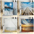 thumbnail image 2 of Summer 3D Seaside Beach Scenery Shower Curtains Sea landscape Bathroom Decor Sets With Waterproof Curtain Polyester Fabric, 2 of 5