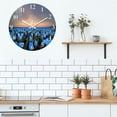thumbnail image 5 of Blue Wall Clock 12 Inch Silent Wall Clocks Battery Operated Tulip Flowers Round Analog Clock for Kitchen Bedroom Living Room Decor, 5 of 5